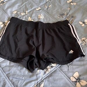 Adidas Women's Black and White Athletic Shorts
